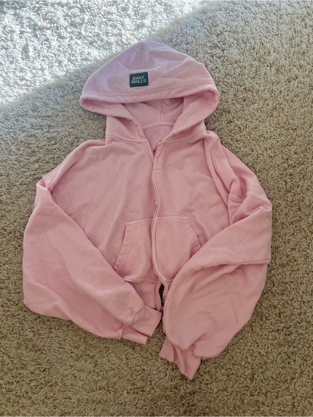 Daily Drills Light Pink Hoodie